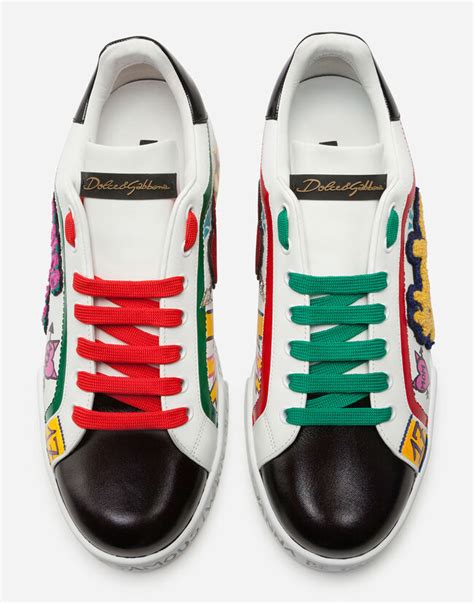 dolce and gabbana white and green sneakers|dolce gabbana white sneakers women.